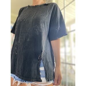 Furst of a Kind Distressed Black T-Shirt Vintage Aesthetic Medium